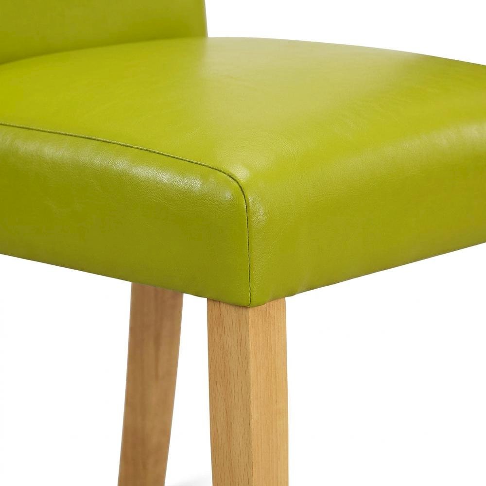 Parsons Dining Chair with High Back, Upholstered for Dining Room, Oak, Set of 2