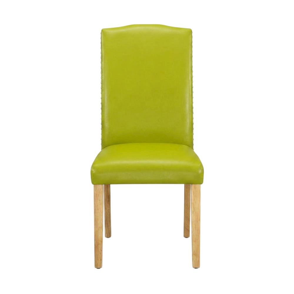 Parsons Dining Chair with High Back, Upholstered for Dining Room, Oak, Set of 2