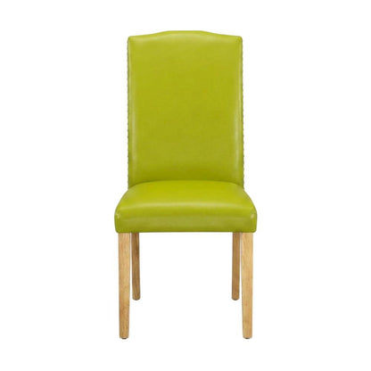 Parsons Dining Chair with High Back, Upholstered for Dining Room, Oak, Set of 2