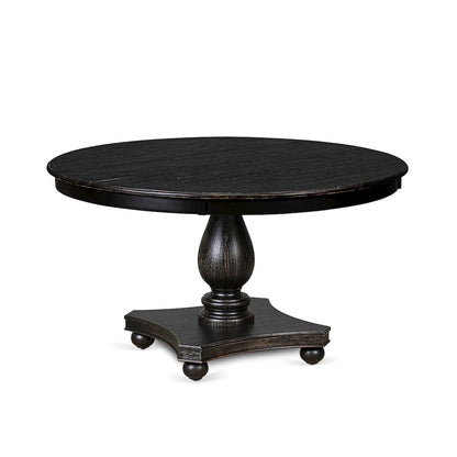 5 Piece Dining Set Consists Of 54" Round Table In Willow Green Color