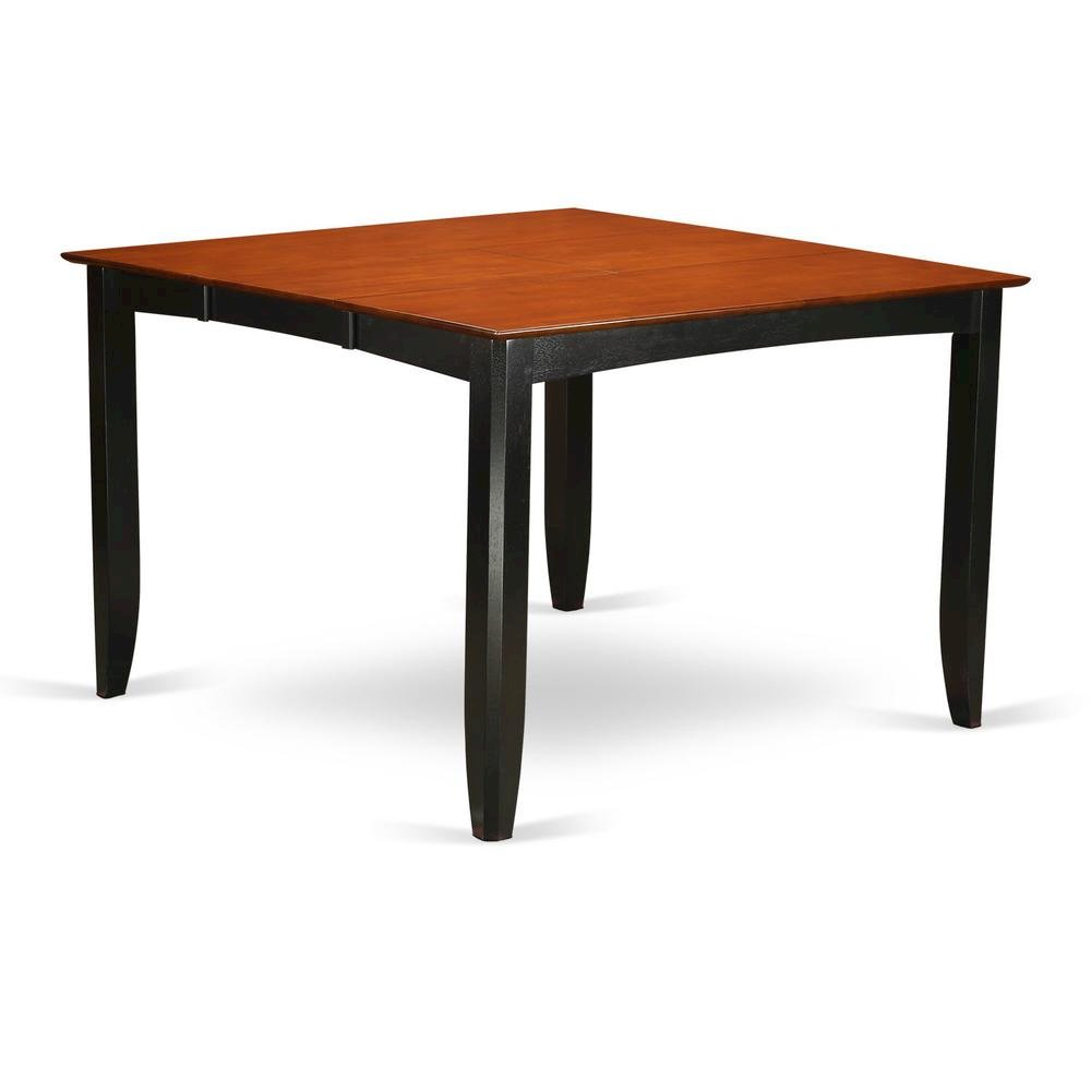 Square Dining Table Set for 8 with Counter Height Chairs in Black