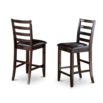 Square Counter Height Dining Table for 8 with Chairs in Brown Wood