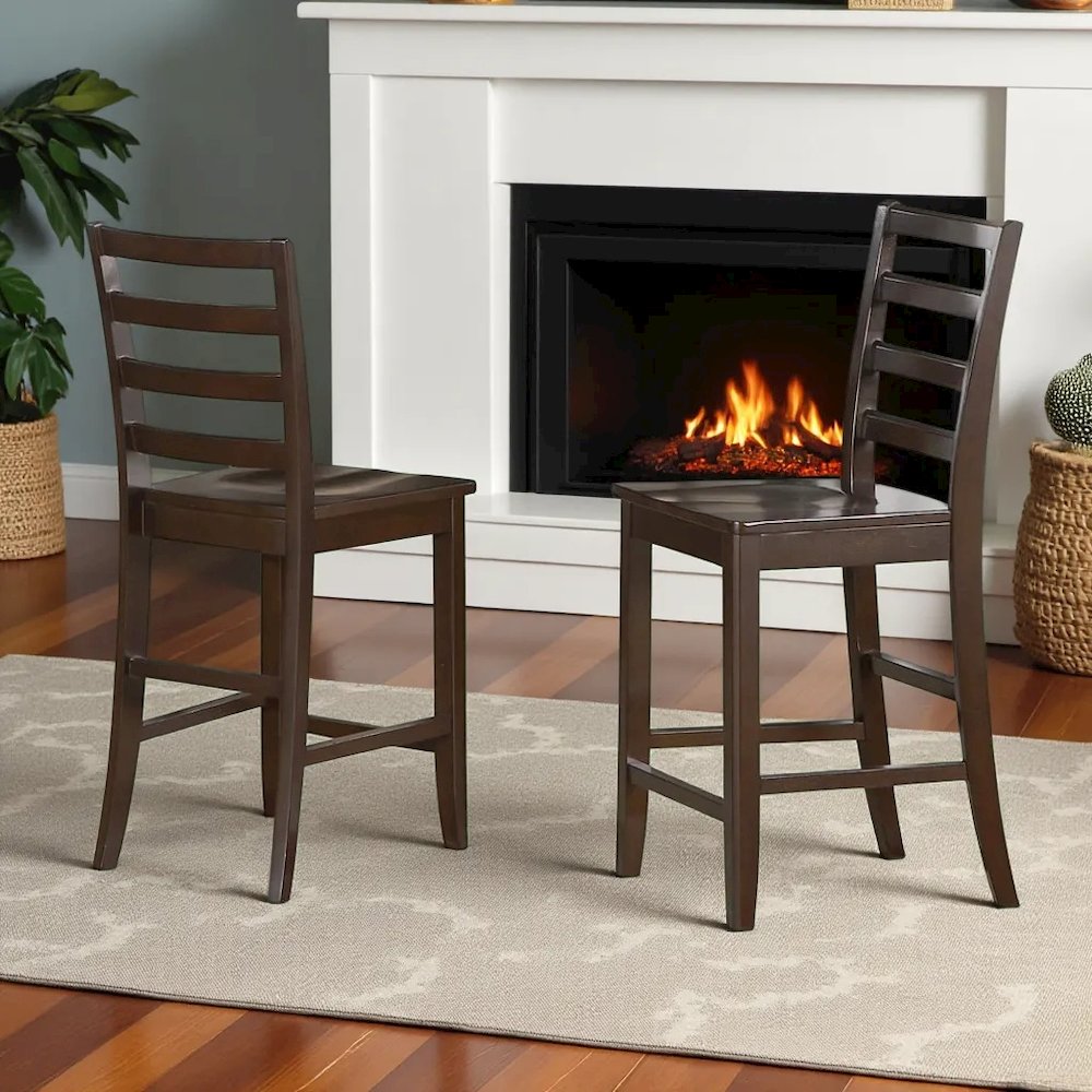 Elegant 9-Piece Square Dining Table Set for 8 with Counter Chairs