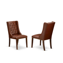 Linen-Upholstered Parsons Dining Chairs with Button-Tufted Back, Set of 2