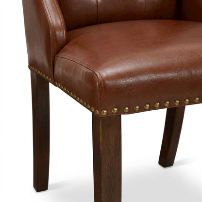 Linen-Upholstered Parsons Dining Chairs with Button-Tufted Back, Set of 2