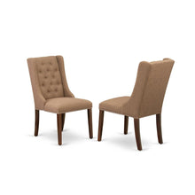Linen-Upholstered Parsons Dining Chair with Button-Tufted Back, Set of 2