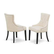 Linen-Upholstered Parson Dining Chairs with High Back for Dining Room, Set of 2