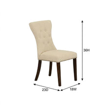 Upholstered Parsons Dining Chair for Kitchen and Dining Rooms, Mahogany, Set of 2