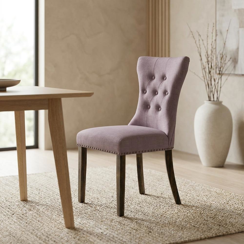 Fabric-Upholstered Parsons Dining Chair with High Back for Dining Room, Set of 2