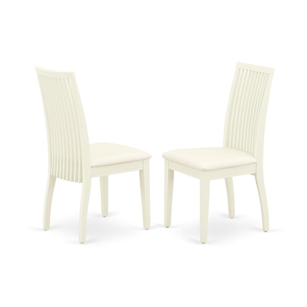Linen-Upholstered Dining Chair with Solid Wood Legs for Dining Room, Set of 2