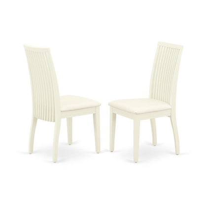 Linen-Upholstered Dining Chair with Solid Wood Legs for Dining Room, Set of 2