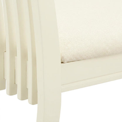 Linen-Upholstered Dining Chair with Solid Wood Legs for Dining Room, Set of 2