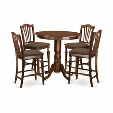 Solid Wood 5 Piece Counter Height Dining Set with Table and 4 Chairs