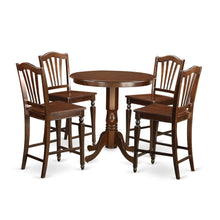 Counter Height Dining Room Table Set for 4 with Round Table and Stools