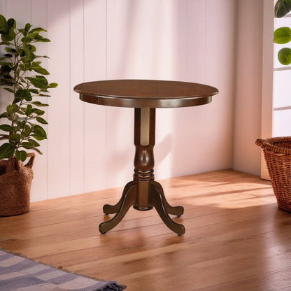 Elegant Square Solid Wood Dining Table for Small Spaces in Brown Finish