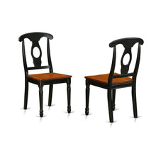 Solid Wood Dining Chairs with Napoleon Back, Set of 2