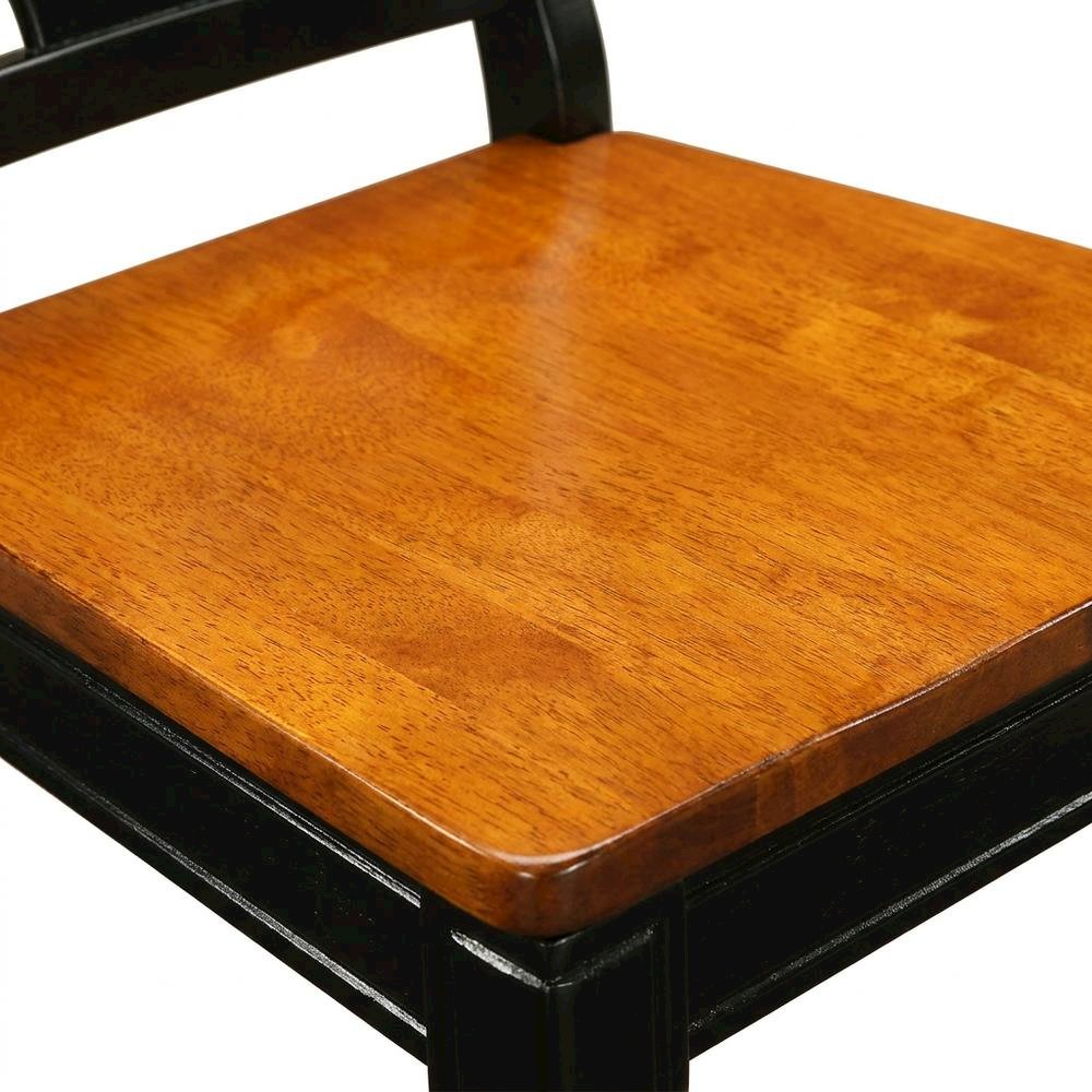 Solid Wood Dining Chairs with Napoleon Back, Set of 2