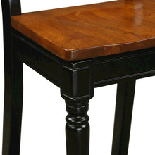 Solid Wood Dining Chairs with Napoleon Back, Set of 2