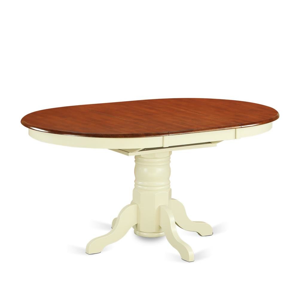 Elegant Oval Dining Table Set for 6 with Leaf and Solid Wood Chairs