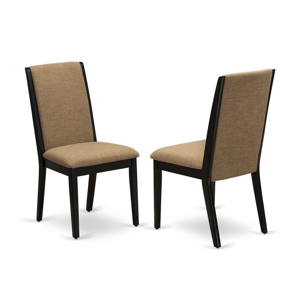 Upholstered Parson Dining Chair with High Back for Dining Room, Light Sable, Set of 2