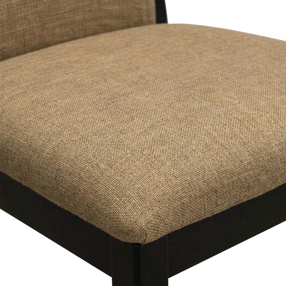 Upholstered Parson Dining Chair with High Back for Dining Room, Light Sable, Set of 2