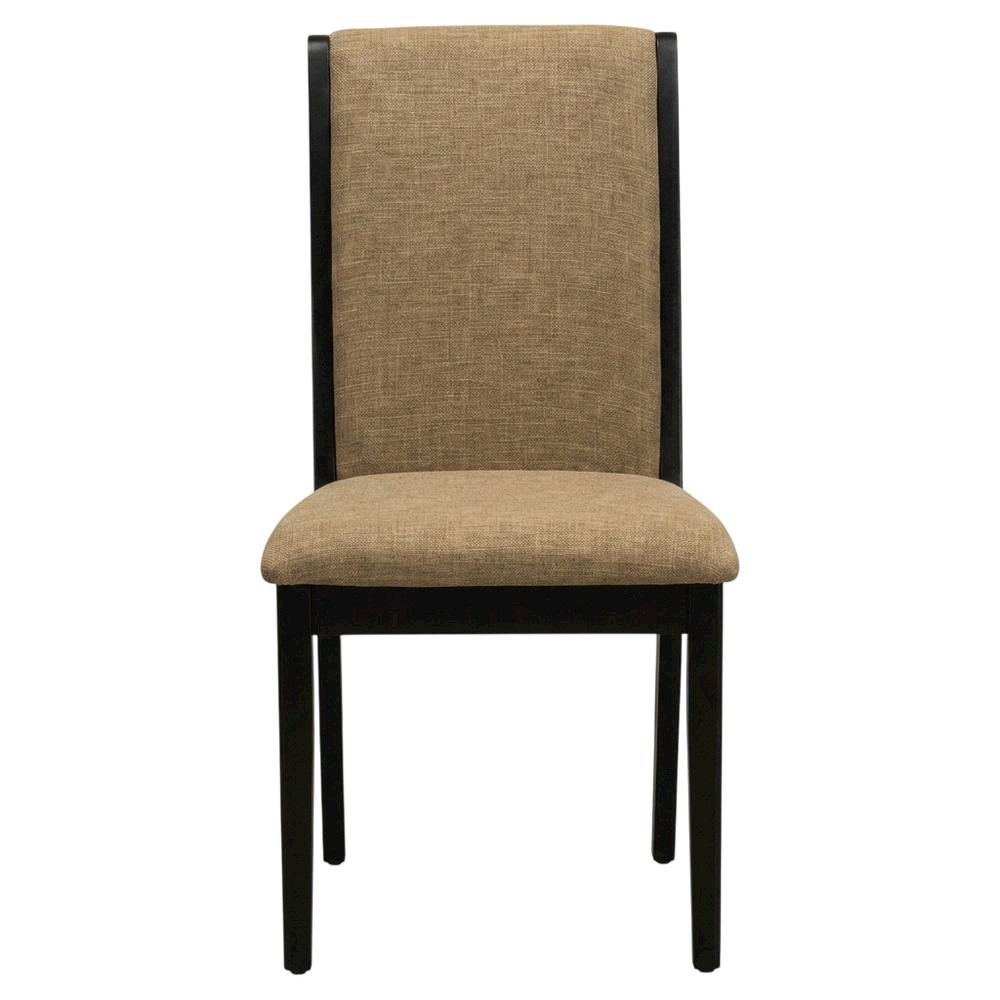 Upholstered Parson Dining Chair with High Back for Dining Room, Light Sable, Set of 2