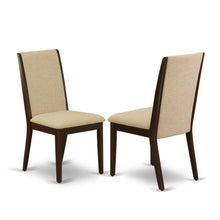 Upholstered Parsons Dining Chair with High Back, Light Tan, Set of 2