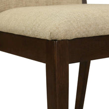 Upholstered Parsons Dining Chair with High Back, Light Tan, Set of 2
