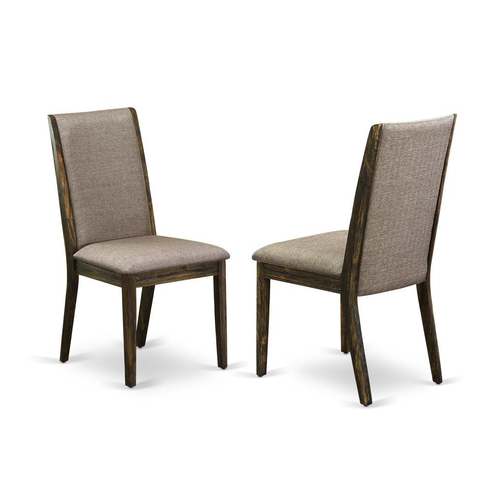 Fabric-Upholstered Parsons Dining Chair with High Back, Dark Khaki, Set of 2
