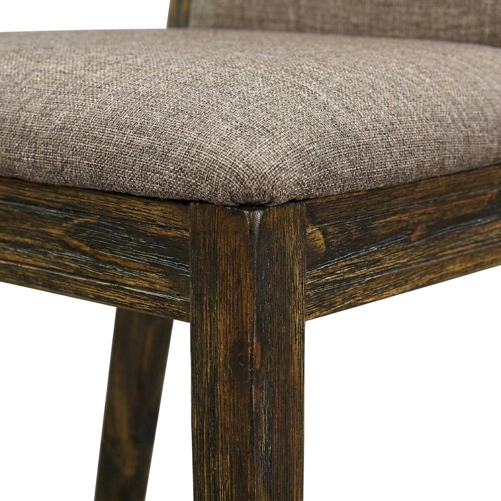 Fabric-Upholstered Parsons Dining Chair with High Back, Dark Khaki, Set of 2