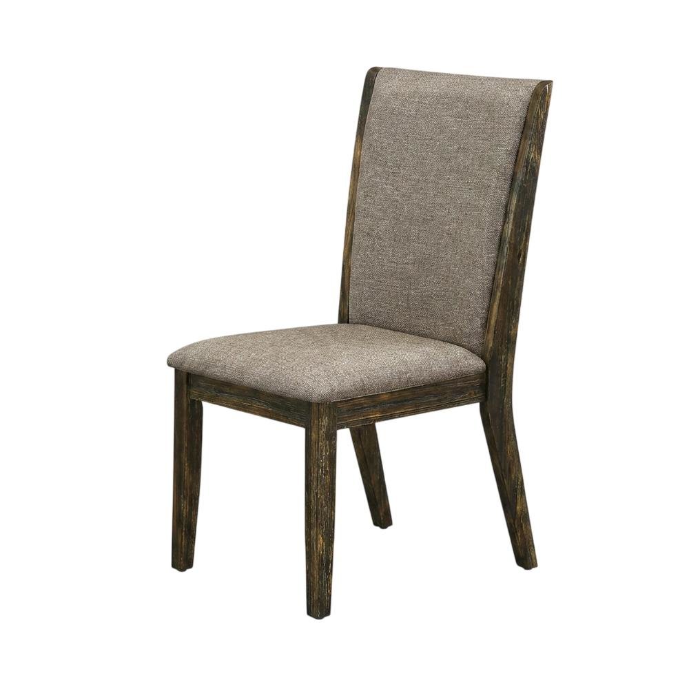 Fabric-Upholstered Parsons Dining Chair with High Back, Dark Khaki, Set of 2