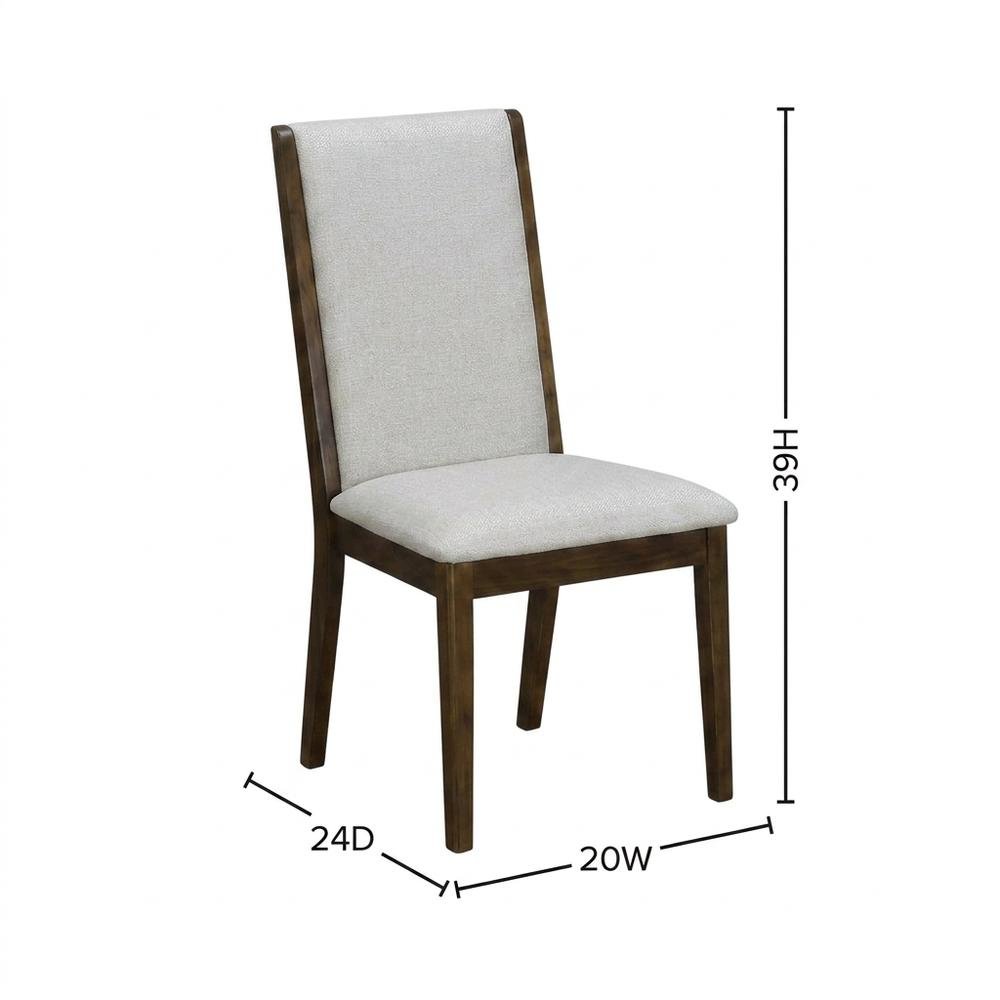 Fabric-Upholstered Parsons Dining Chair with High Back for Dining Room, Grey, Set of 2