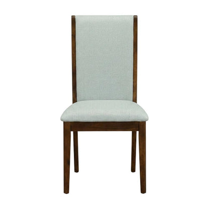 Fabric-Upholstered Parsons Dining Chair with High Back for Dining Room, Grey, Set of 2