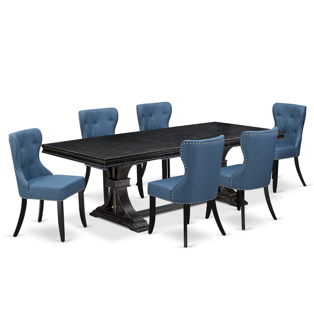 7 piece Kitchen Table Set of a Kitchen Table and 6 Dinning Room Chairs