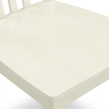 Solid Wood Dining Chairs, Linen White, Set of 2