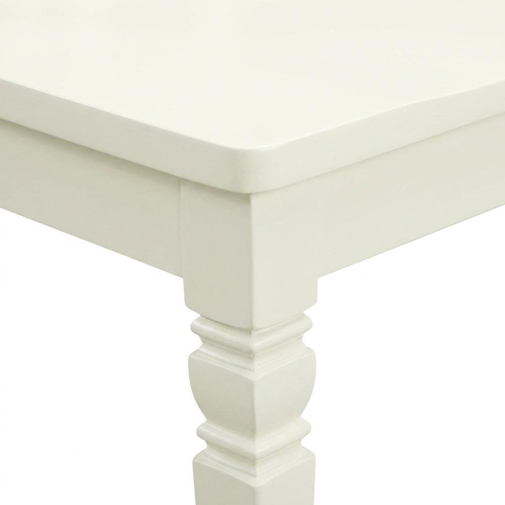 Solid Wood Dining Chairs, Linen White, Set of 2