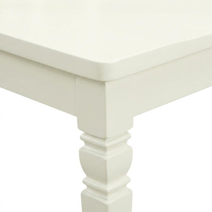 Solid Wood Dining Chairs, Linen White, Set of 2