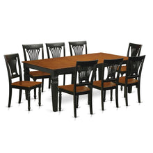 Elegant 9-Piece Dining Table Set – Wooden Rectangular Table and Chairs