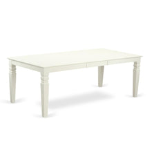Elegant White Rectangular Dining Table Set for 6 with Wooden Chairs