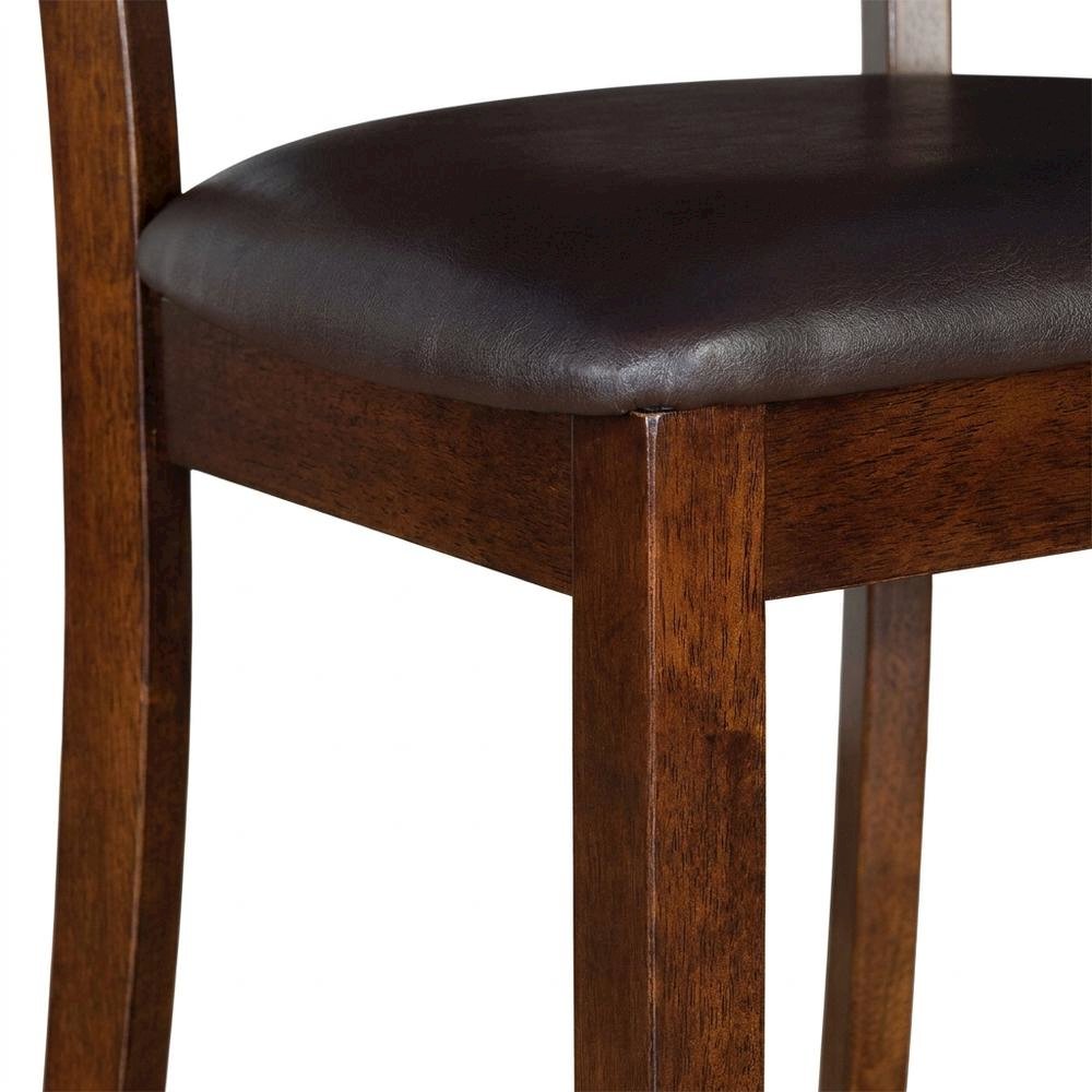 Solid Wood Faux Leather Upholstered Dining Room Chairs for Kitchen, Set of 2