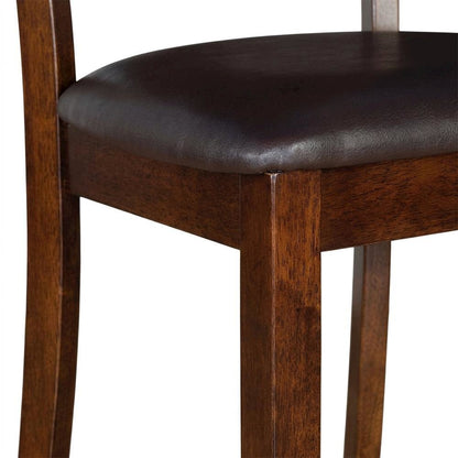 Solid Wood Faux Leather Upholstered Dining Room Chairs for Kitchen, Set of 2