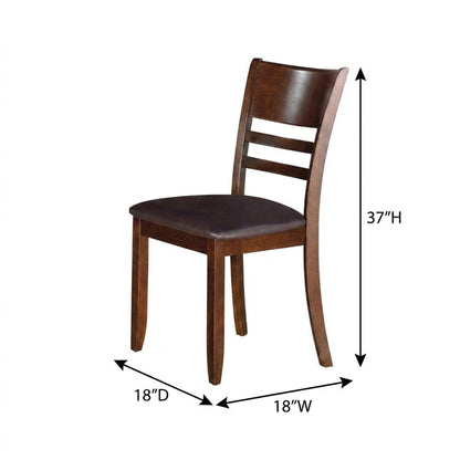 Solid Wood Faux Leather Upholstered Dining Room Chairs for Kitchen, Set of 2
