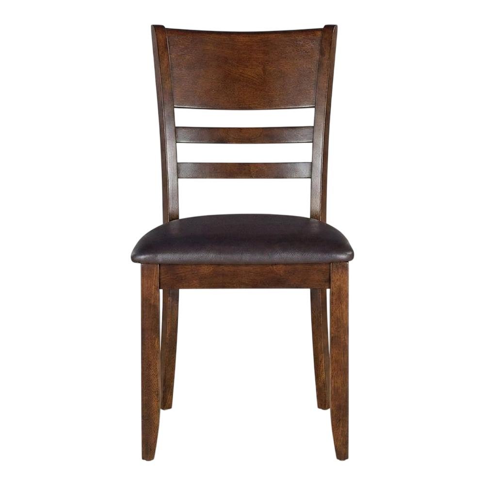Solid Wood Faux Leather Upholstered Dining Room Chairs for Kitchen, Set of 2