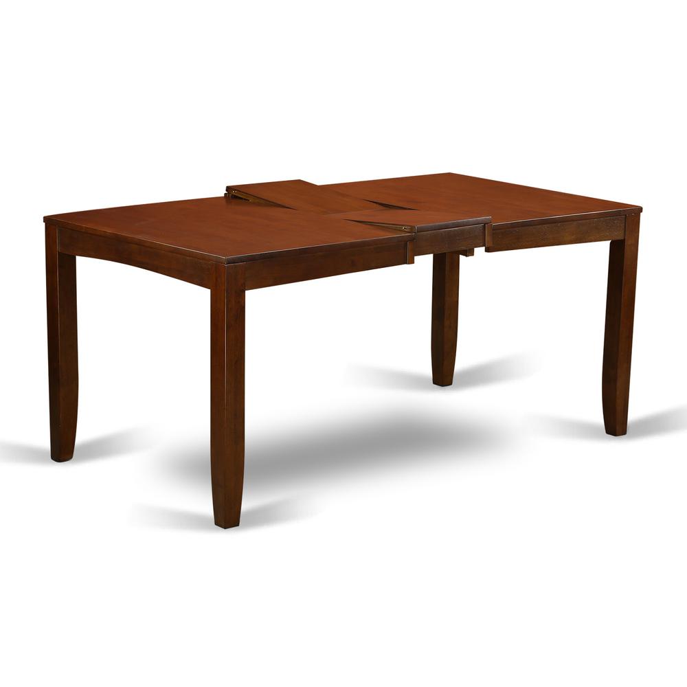 LYVA5-ESP-C 5 Pc set with a 12in Leaf and 4 Cushiad Kitchen Chairs in Espresso .