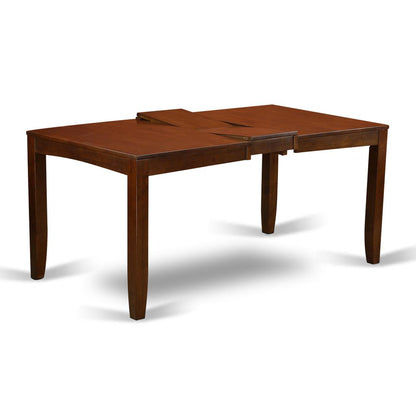 LYVA5-ESP-C 5 Pc set with a 12in Leaf and 4 Cushiad Kitchen Chairs in Espresso .