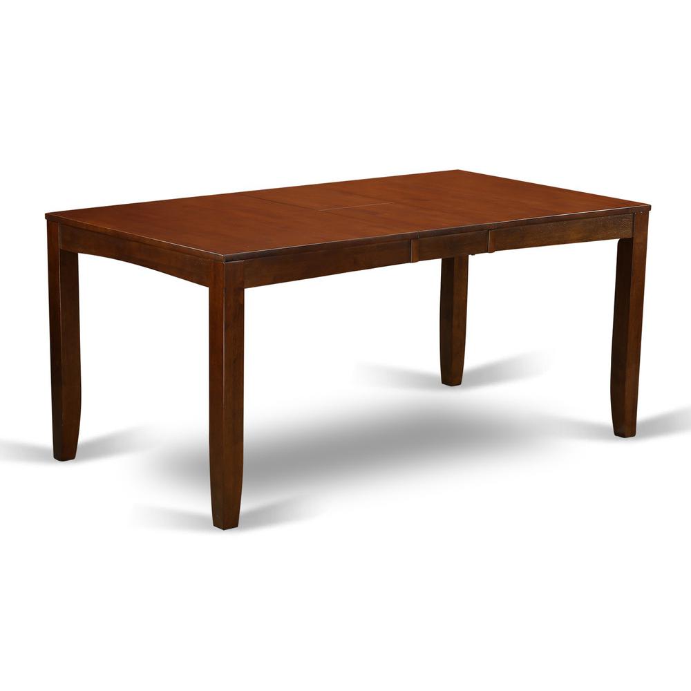 LYVA5-ESP-C 5 Pc set with a 12in Leaf and 4 Cushiad Kitchen Chairs in Espresso .