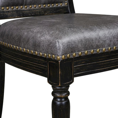 Solid Wood Parson Upholstered Dining Chairs, Set of 2