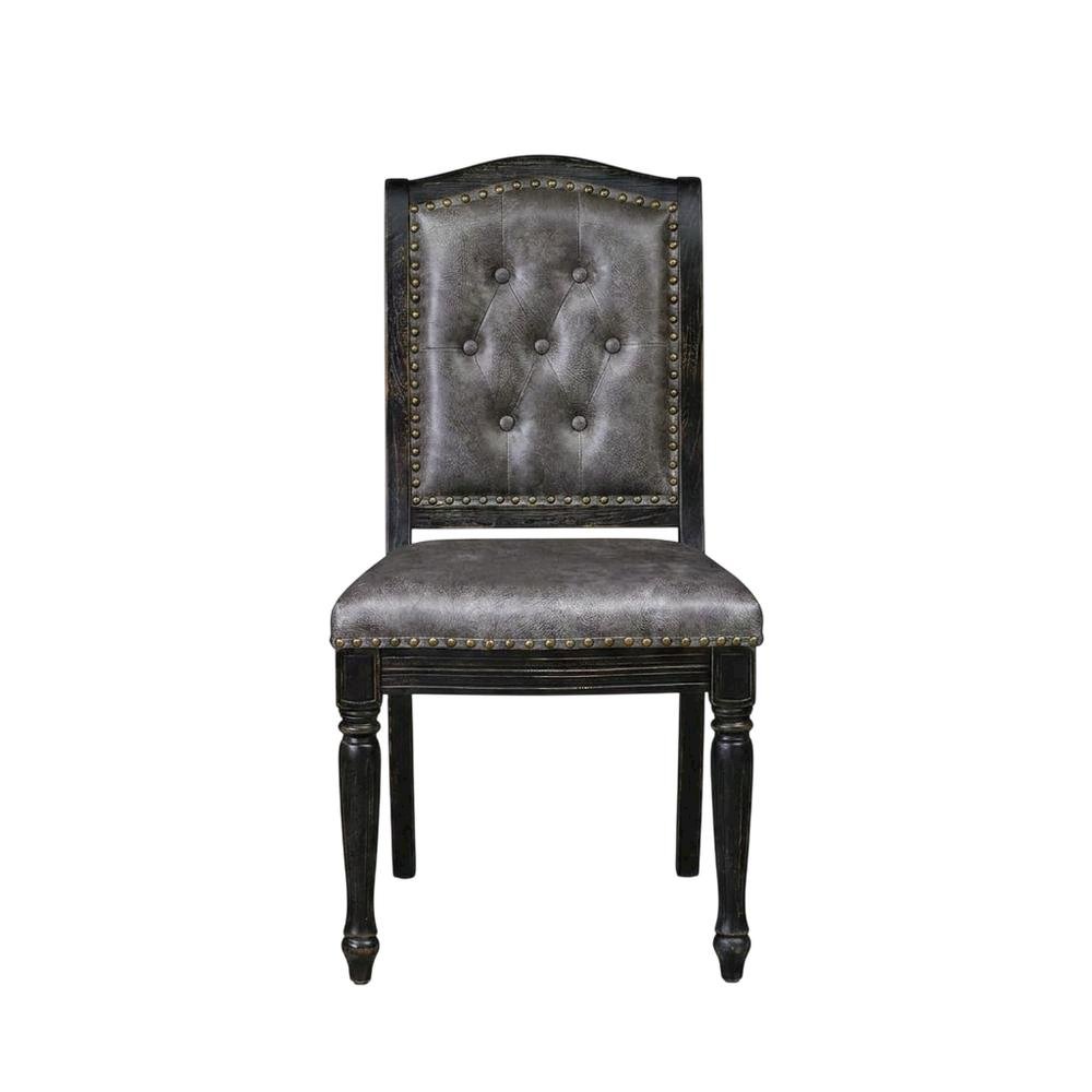 Solid Wood Parson Upholstered Dining Chairs, Set of 2