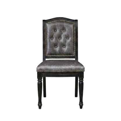 Solid Wood Parson Upholstered Dining Chairs, Set of 2