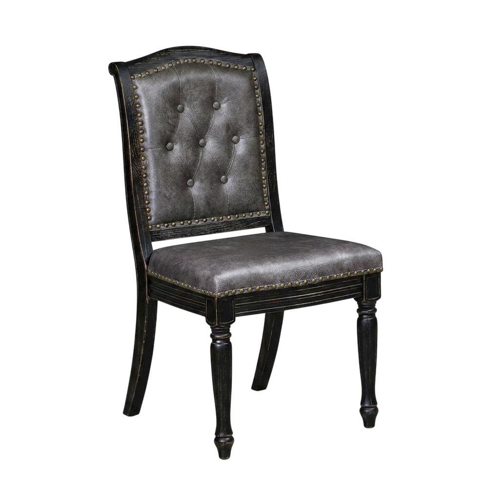Solid Wood Parson Upholstered Dining Chairs, Set of 2